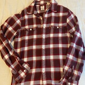 Levi's Red and White Plaid Shirt
